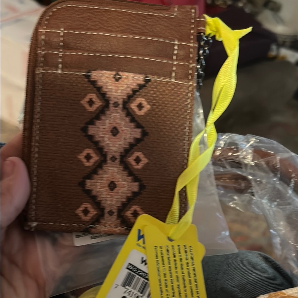 Wrangler Brown Wallet with Yellow Detail